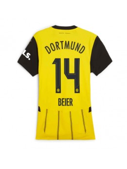 Borussia Dortmund Maximilian Beier #14 Zenski Domaci Dres 2024-25 Kratak Rukavima